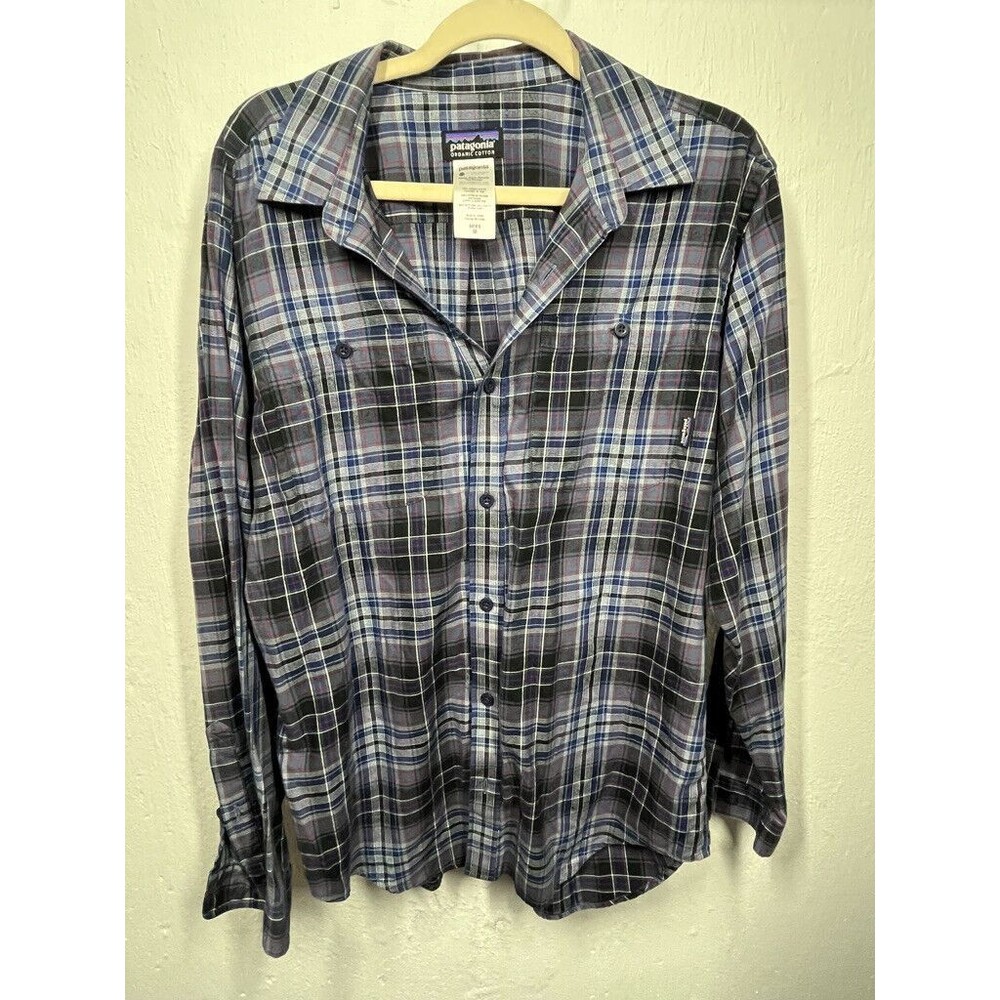 PATAGONIA ORGANIC COTTON MENS BUTTON DOWN LONG SLEEVES SHIRT SIZE MED